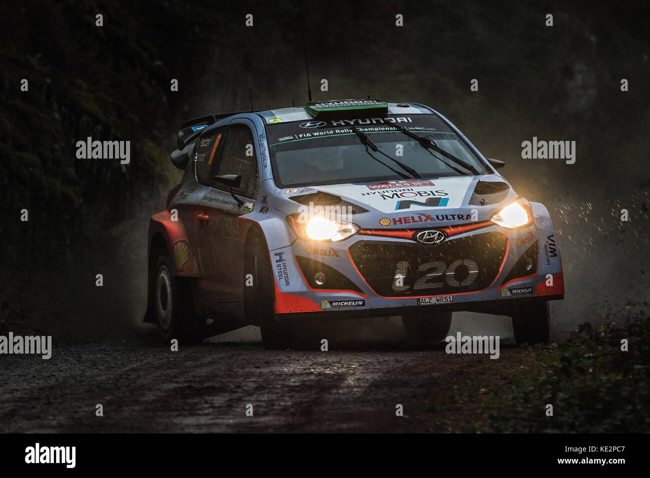 Hayden Paddon al WRC World Rally Championship, Rally Galles GB, Wales, Regno Unito Foto Stock
