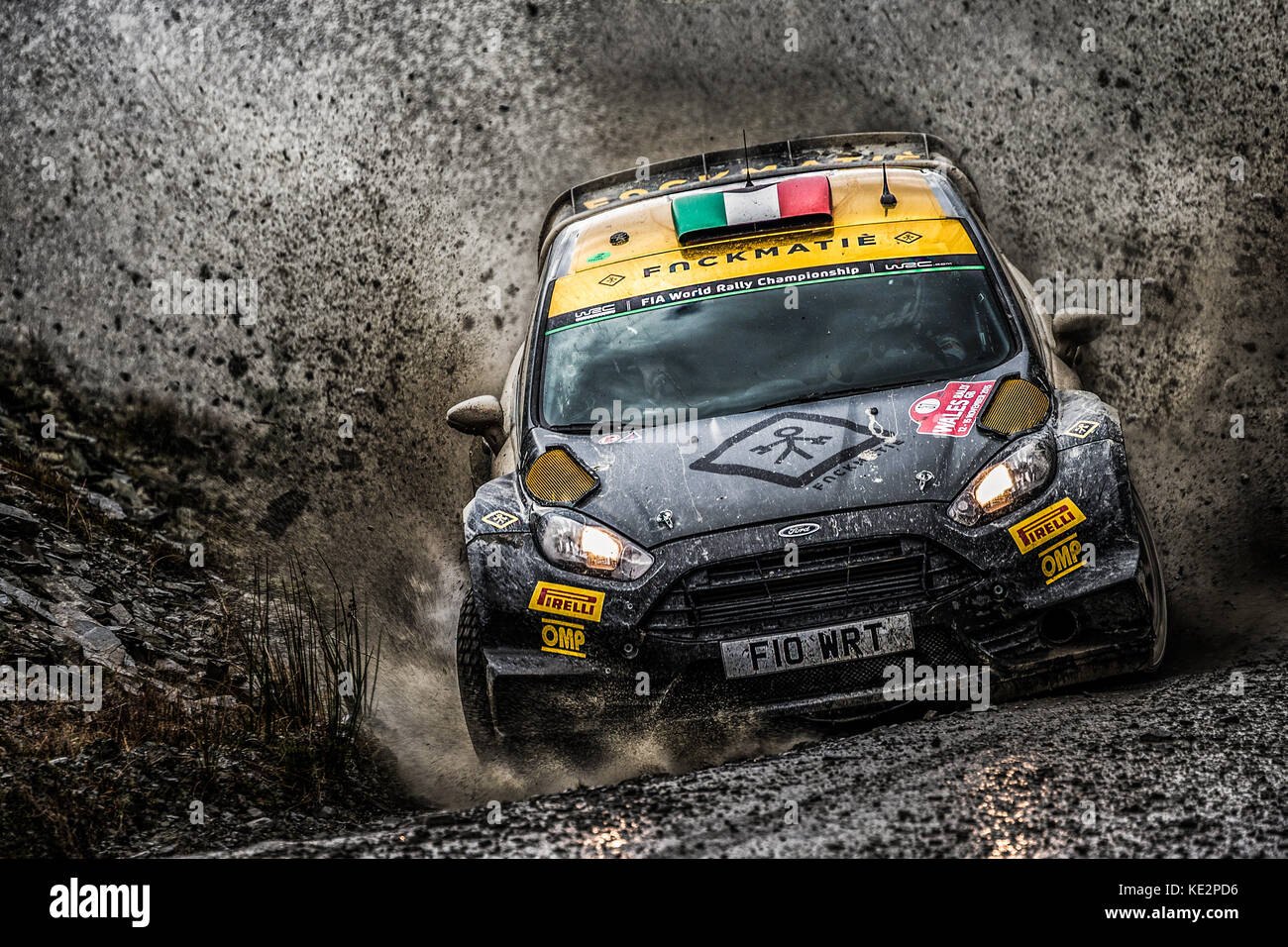 Lorenzo Bertelli al WRC World Rally Championship, Rally Galles GB, Wales, Regno Unito Foto Stock