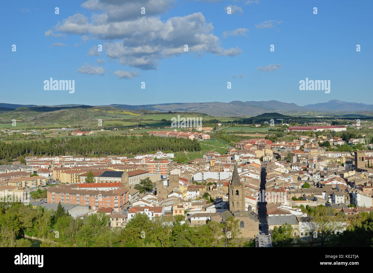 Antica città spagnola zangoza in Navarra Foto Stock