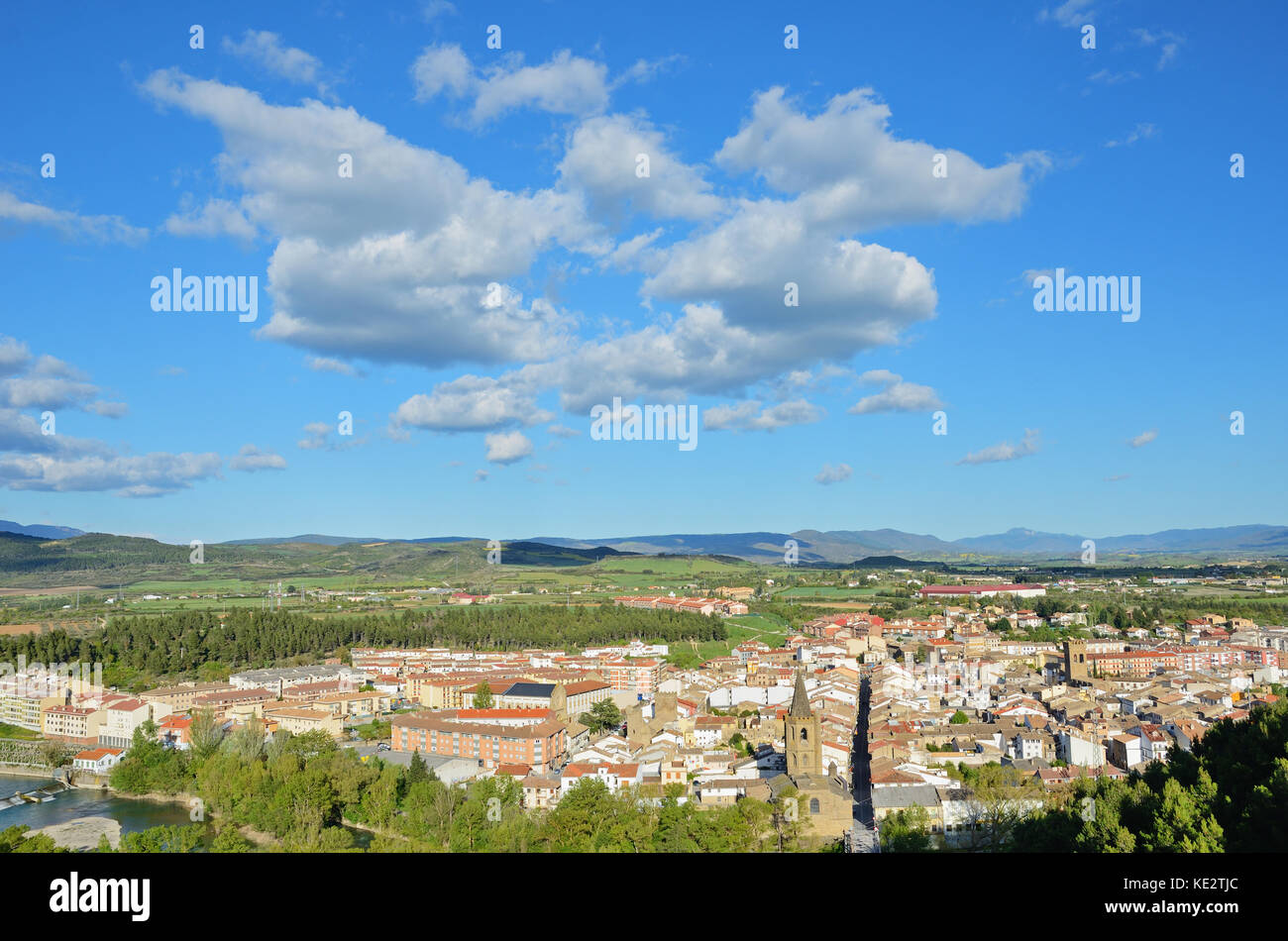 Antica città spagnola zangoza in Navarra Foto Stock