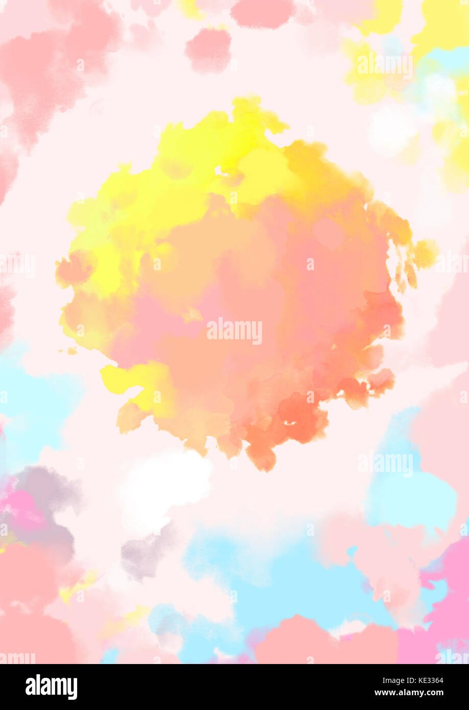 Poster sfondo con gradazione ad acquerello Foto Stock