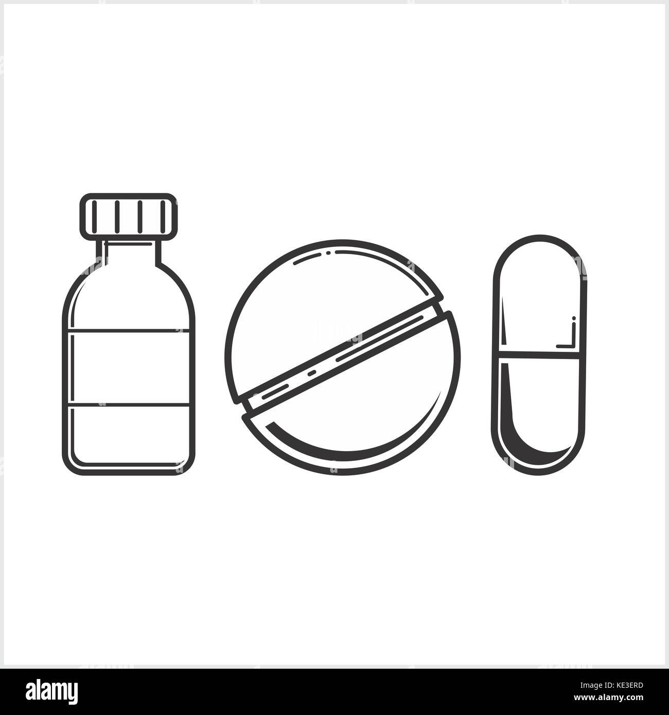 Medicina icona monolinea Foto Stock