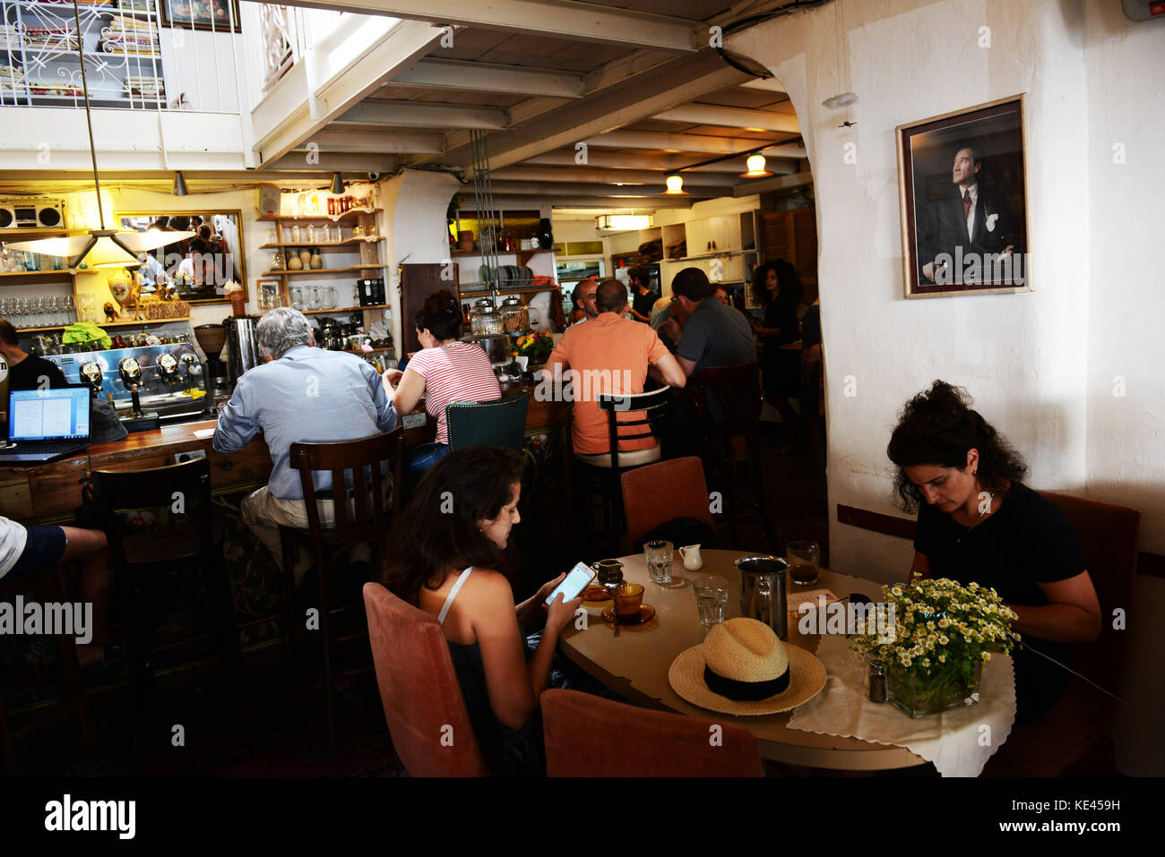 Il Puaa cafe a Jaffa. Foto Stock