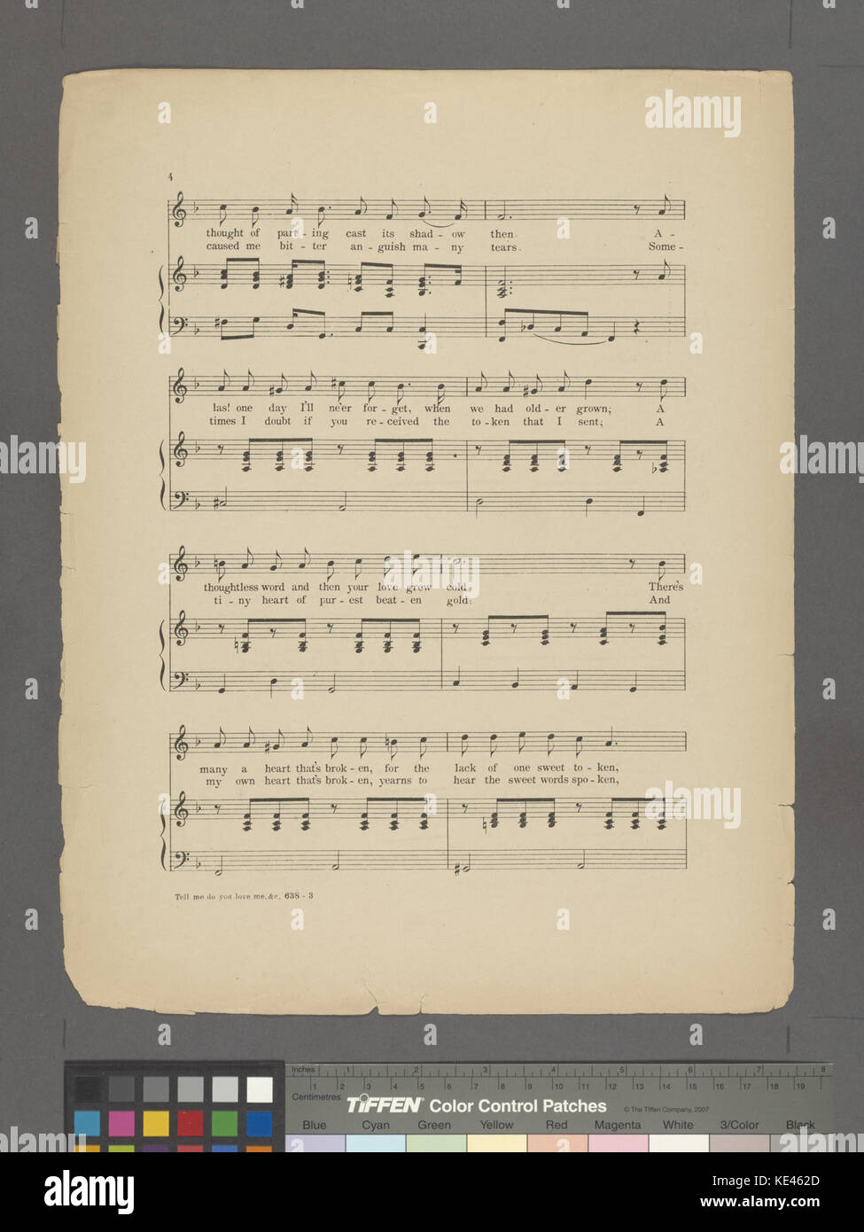 Tell me do you love me come dei vecchi (NYPL ADE 667953 1997927) Foto Stock