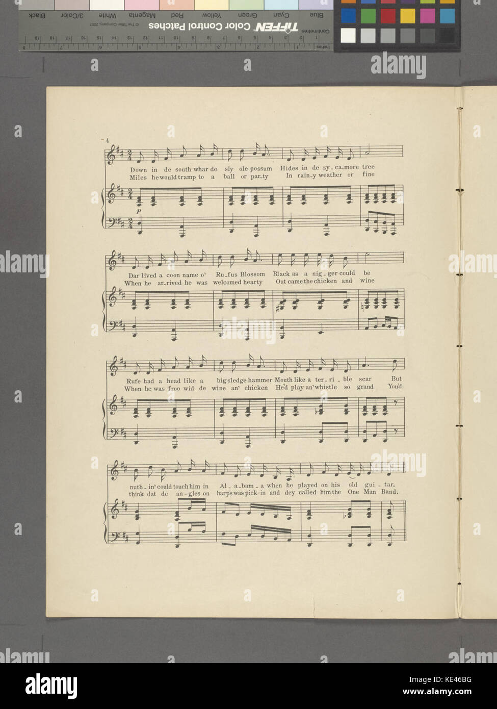 Sibilo Rufus, o la one man band (NYPL ADE 609527 1998976) Foto Stock