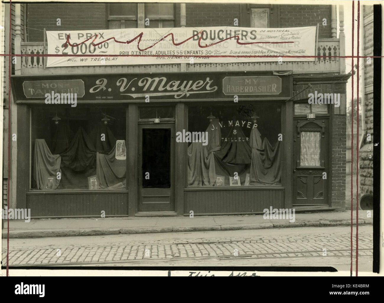 J. V. Mayer tailleur sur la Place Saint Henri BAnQ P748S1P2760 Foto Stock