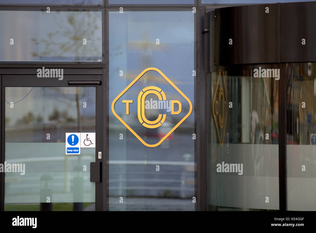 Logo simbolo banner ingresso anteriore distilleria Clydeside a Glasgow, Scozia Foto Stock