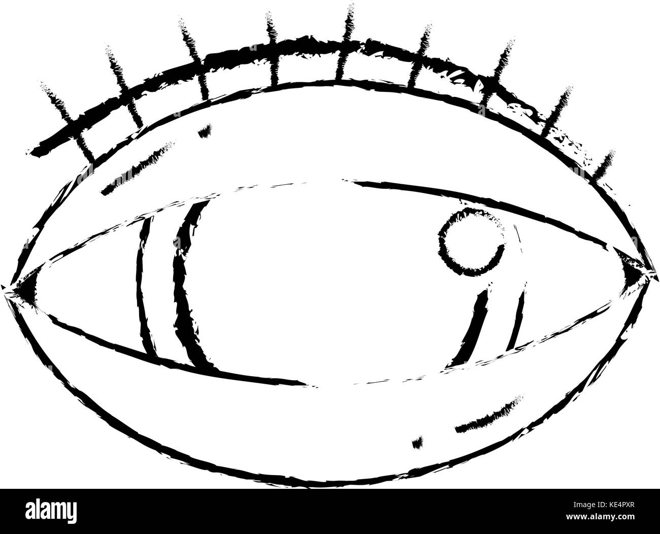 La figura occhio umano alla visione ottica icona Illustrazione Vettoriale