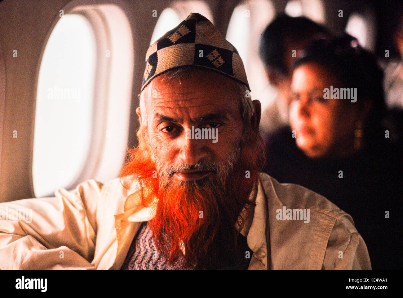 I passeggeri di un volo interno in Pakistan di Mianwali. Foto Stock