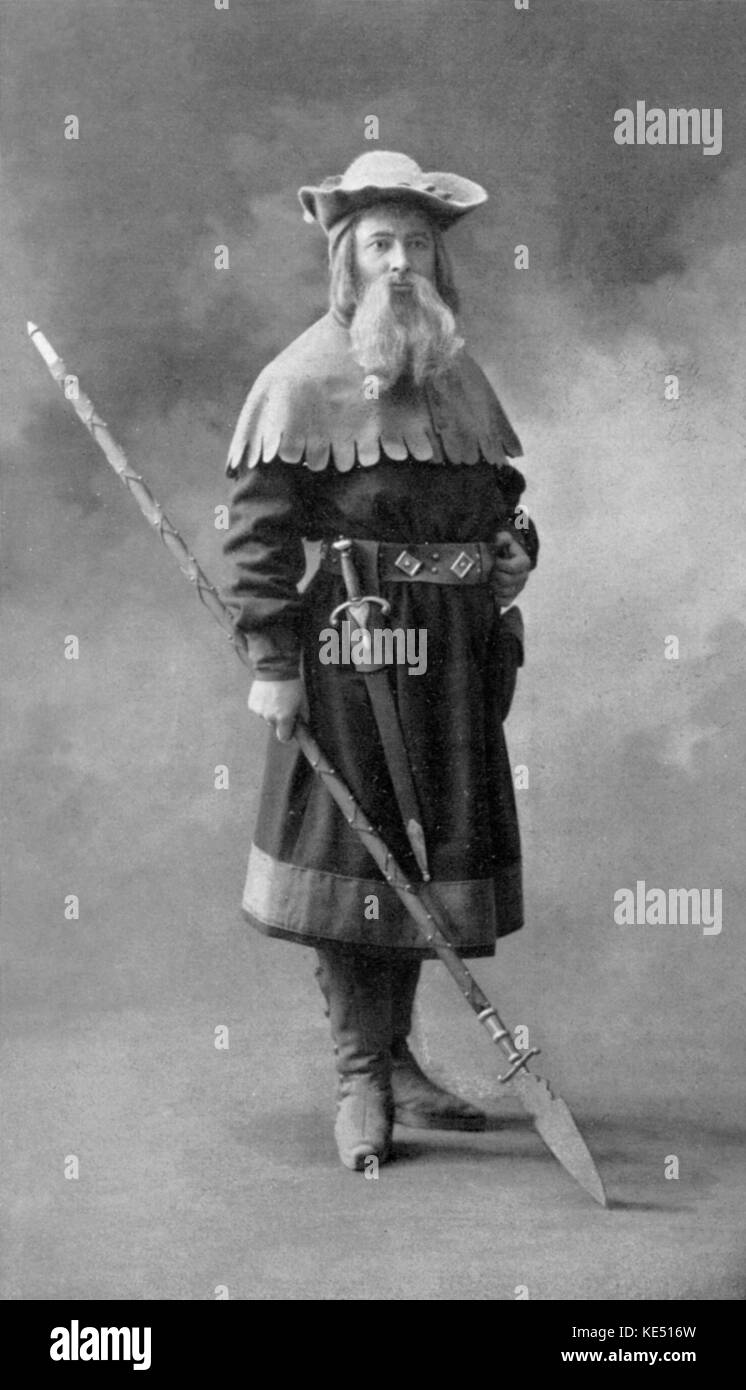 Hector Dufranne come Golaud in Claude Debussy 's opera ' Pelleas et Melisande' all'Opéra-Comique nel 1902. Bass belga-baritono, 25 Ottobre 1870 - 4 maggio 1951. Debussy, compositore francese, 22 agosto 1862 - 25 Marzo 1918. Foto Stock