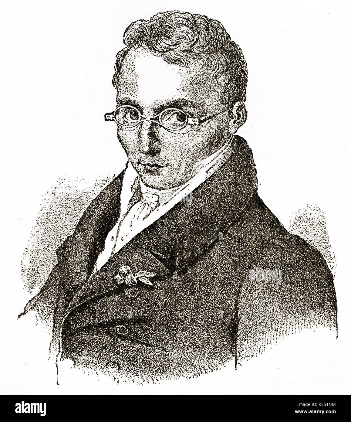 (Louis Joseph) Ferdinand Hérold - Ritratto del francese opera compositore. 28 Gennaio 1791 - 19 gennaio 1833. Foto Stock