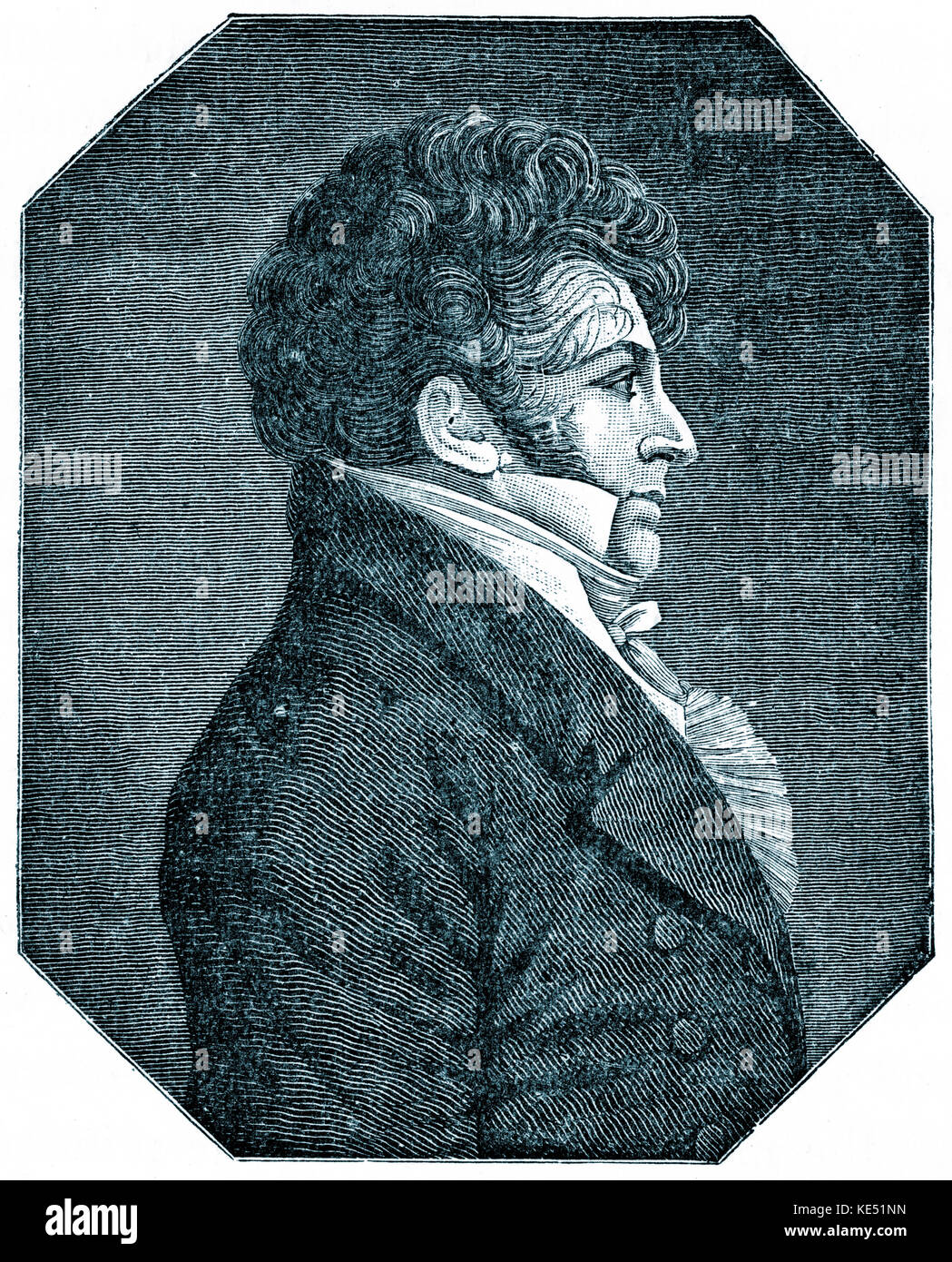 Francois Adrien Boieldieu - Ritratto del francese opera compositore. 16 Dicembre 1775 - 8 ottobre 1834. Foto Stock