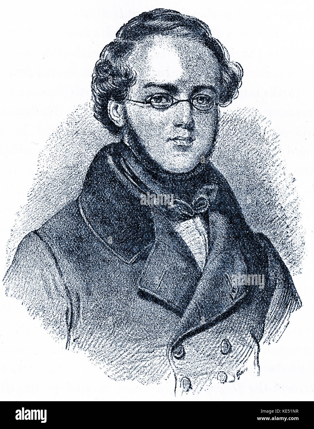 Jacques (François Fromental Élie) Halévy - ritratto del compositore francese. 27 Maggio 1799 - 17 Marzo 1862. Foto Stock