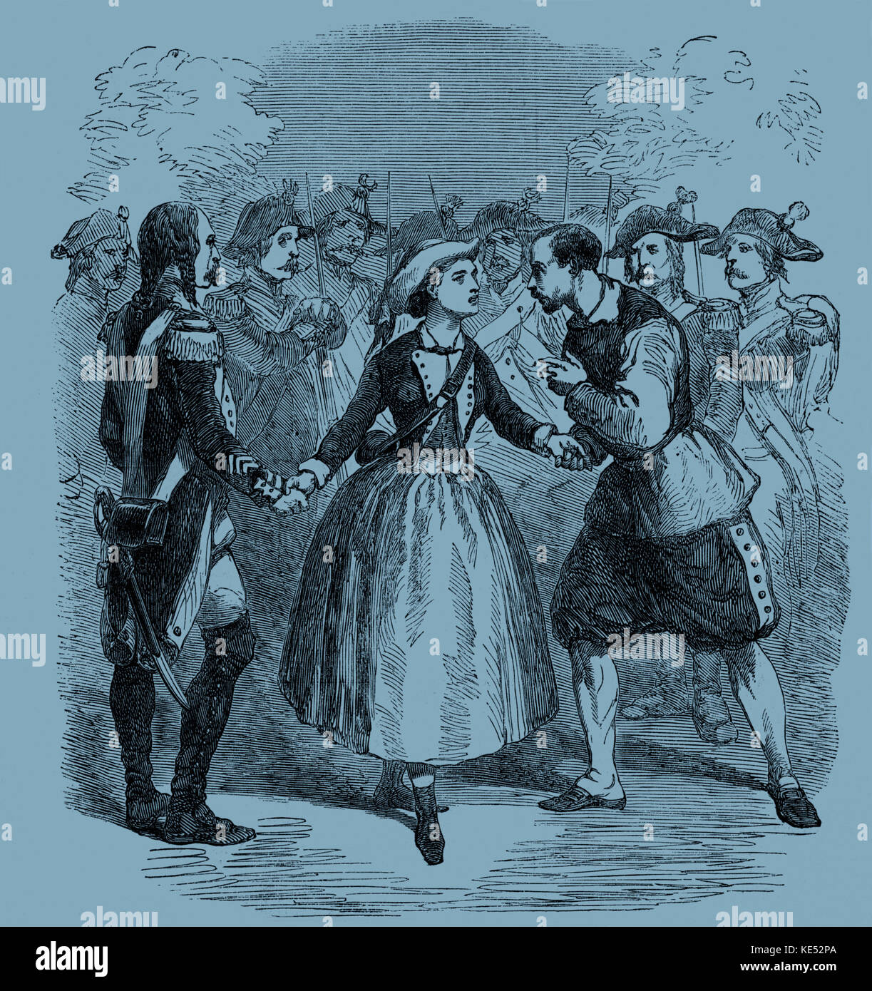 La Figlia del Reggimento di Donizetti a Her Majesty's Theatre di Londra.  Fonte Illustrated London News 1856. La Fille du regiment. Compositore  italiano , 29 novembre 1797 - 8 Aprile 1848 Foto stock - Alamy