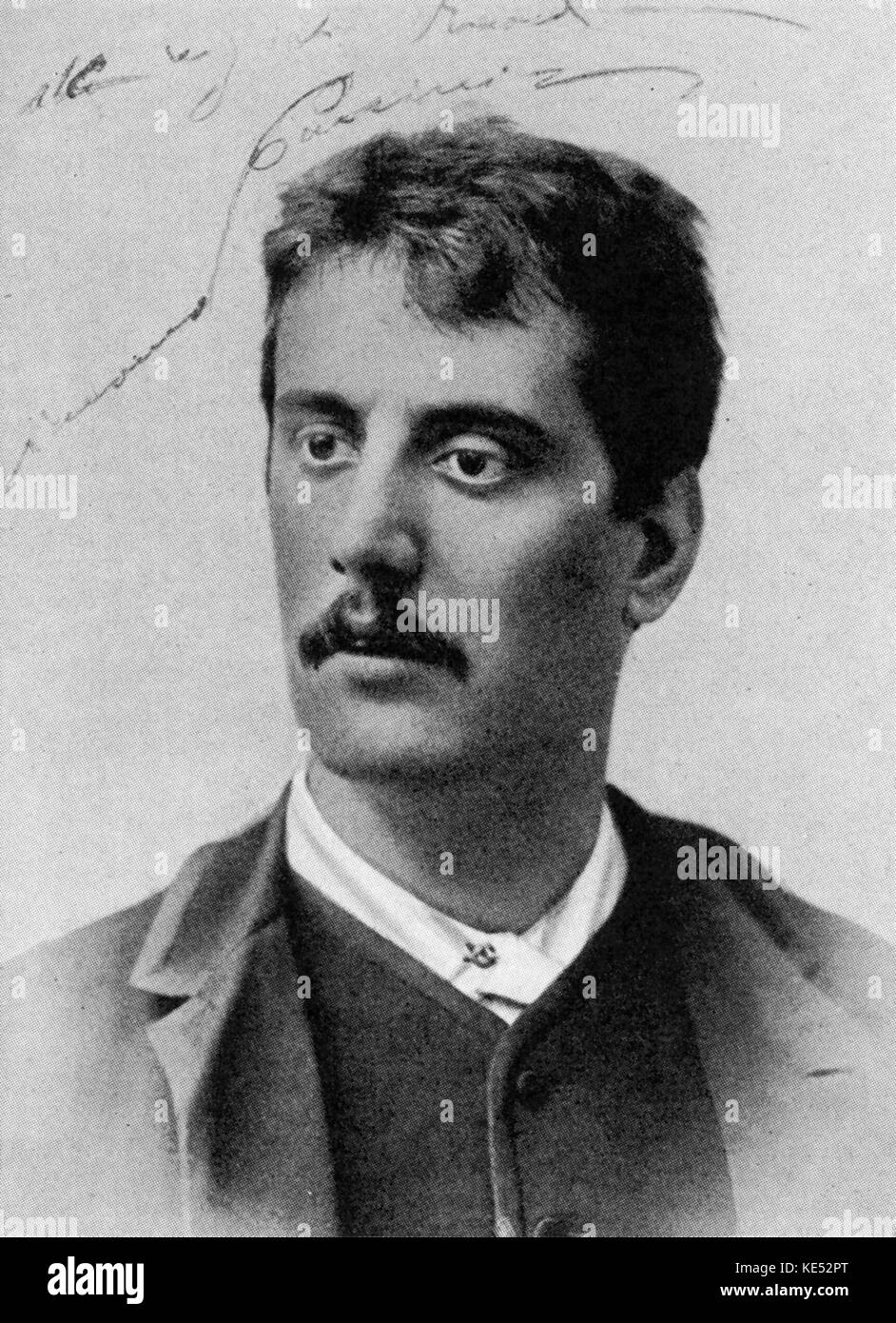 Giacomo Puccini, 18 anni nel 1876. Compositore italiano: 22 dicembre 1858 - 29 novembre 1924. Foto Stock