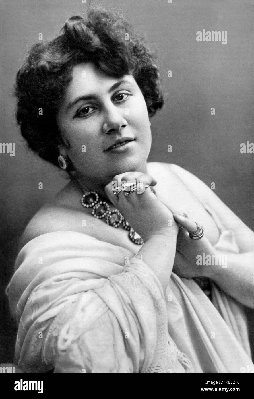 Emmy Destinn nel ruolo del titolo della Carmen 1906 Berlino. in Georges Bizet opera alla Staatsoper di Berlino 1902. (E. Destinn soprano ceca 1878-1930) Foto Stock