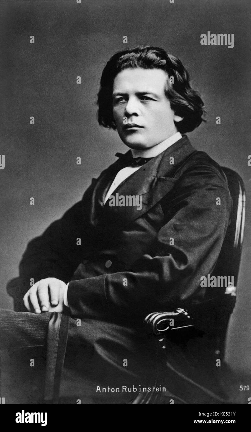 Anton Rubinstein - Russo compositore e pianista - fratello di Nikolai Rubinstein. 1829-1894. Foto Stock