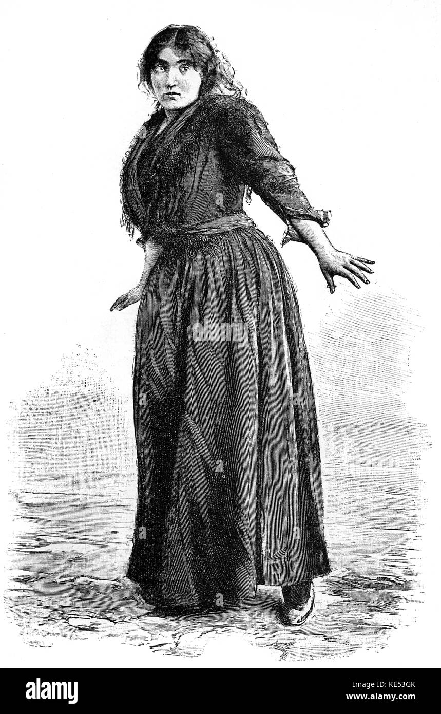 Emma Calve) come Anita in La Navarraise di Jules Massenet. Eseguito per la prima volta il 2 giugno 1894. Ce: francese soprano lirico, 15 agosto 1858 - 6 gennaio 1942. JM: Il compositore francese, 12 maggio 1842 - 13 agosto 1912. Foto Stock