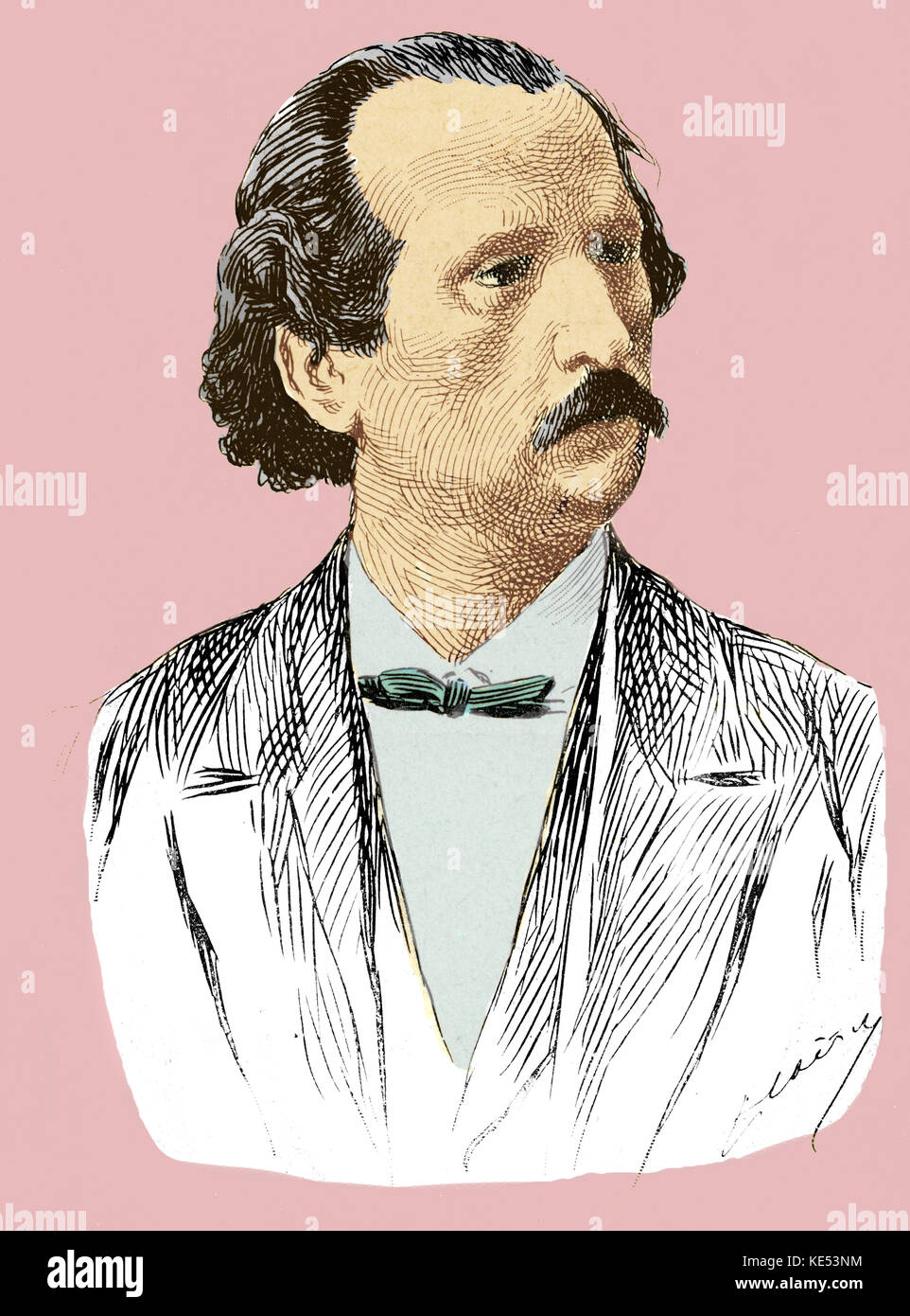 Nikolai Rubinstein. Ritratto. Il russo pianista e pedagogo, 14 Giugno 1835 - 23 Marzo 1881. Versione Colorised. Foto Stock