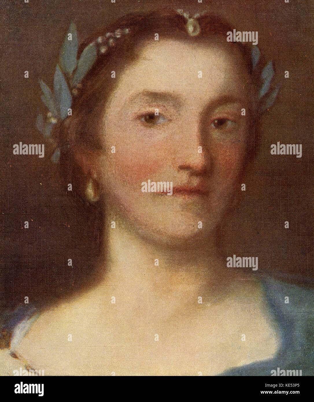 Faustina Hasse (née Bordon) al momento del suo trionfo in inglese. Dopo un dipinto di Rosalba Carriera. Italiano di mezzo-soprano. (1700-1781). Moglie di Johann Adolf Hasse. Rivale di Cuzzoni. Entrambi i soprani erano impegnati da Handel. Foto Stock