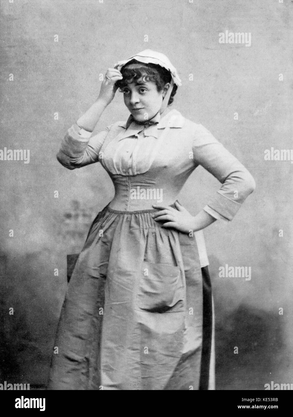 La Roussotte Commedia scritto da Henri Meilhac e Ludovic Halévy con Judic nel ruolo di Anne-Marie a Variétés, Parigi 1881. HM: 21 Febbraio 1831 - 6 luglio 1897. LH: 1 gennaio 1834 - 7 maggio 1908. Foto Stock