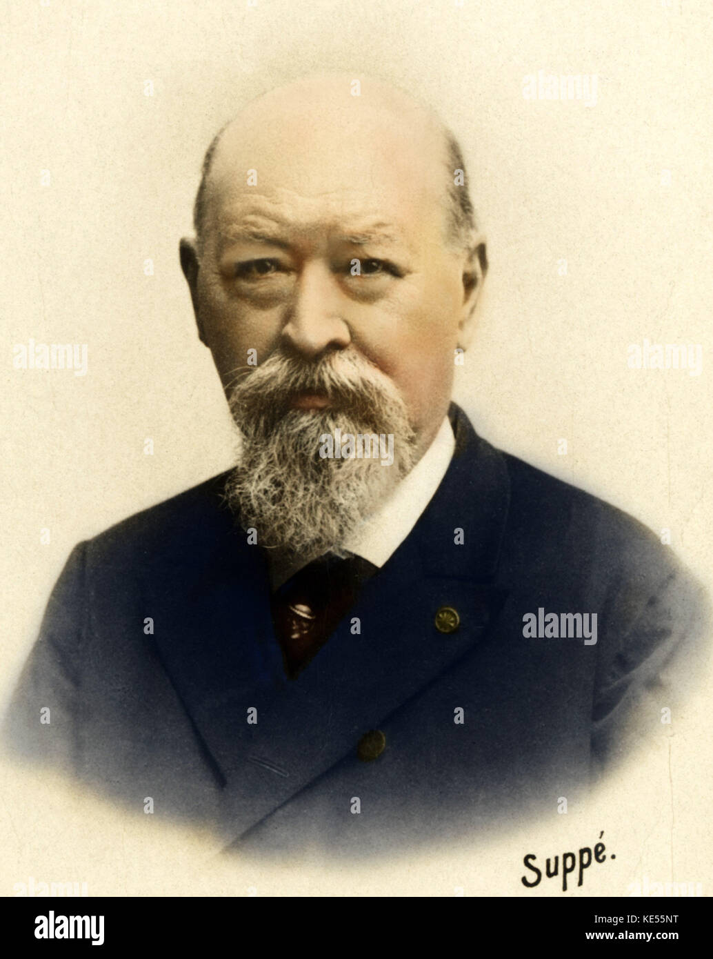 Franz von Suppe, il compositore austriaco e il conduttore 1819-1895. Versione Colorised. Foto Stock