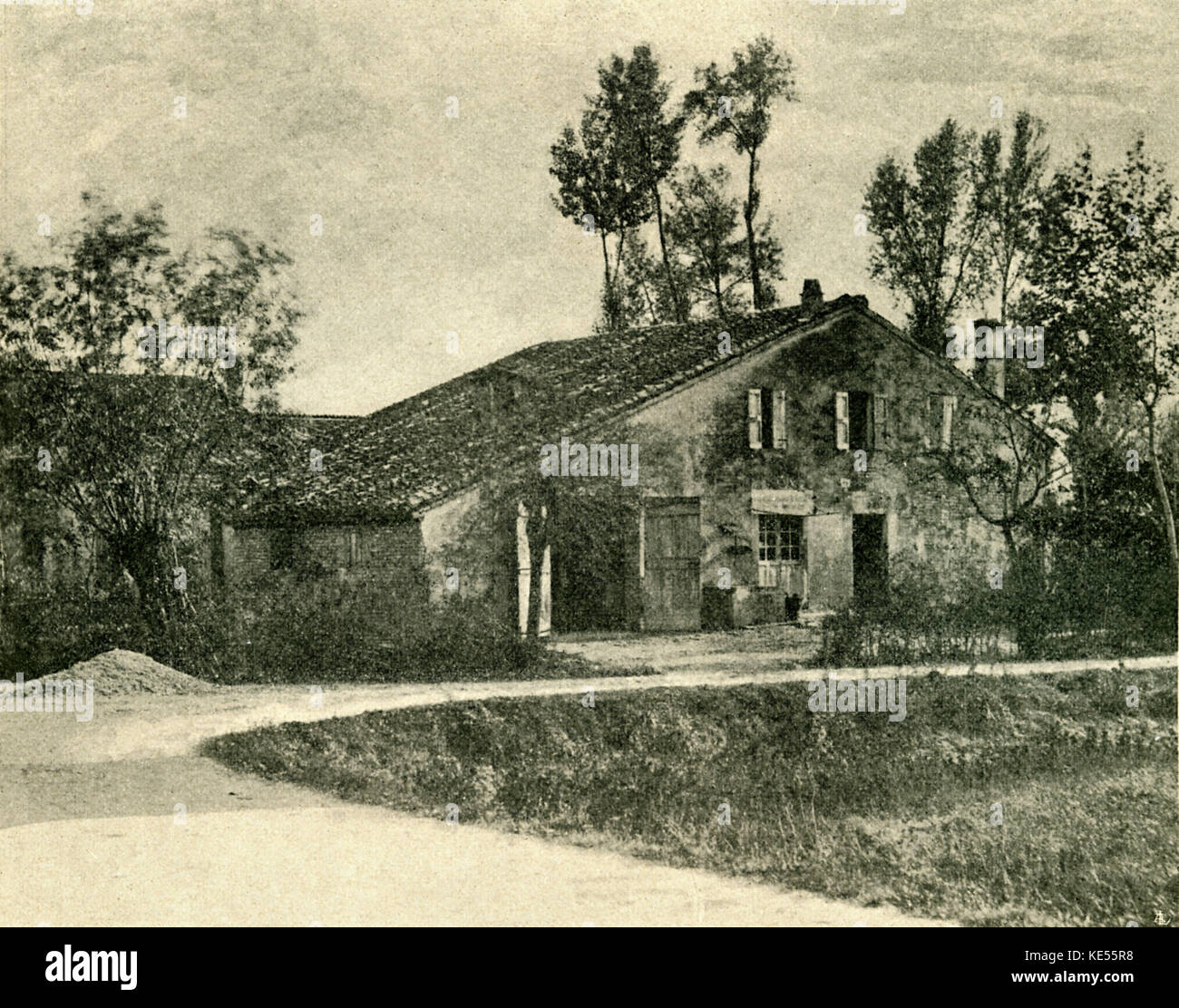 La casa dove Verdi nacque a Roncole, Parma, Italia. Foto Stock