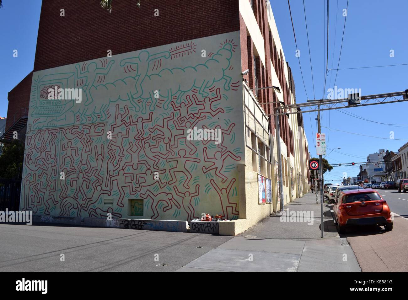 Graffiti e il murale in Melbourne Victoria - Australia. pic è stata adottata nel settembre 2016 Foto Stock