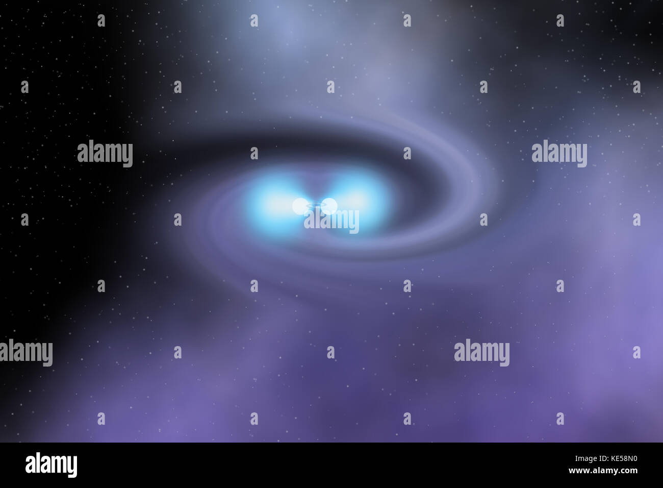 La collisione di stelle di neutroni Foto Stock