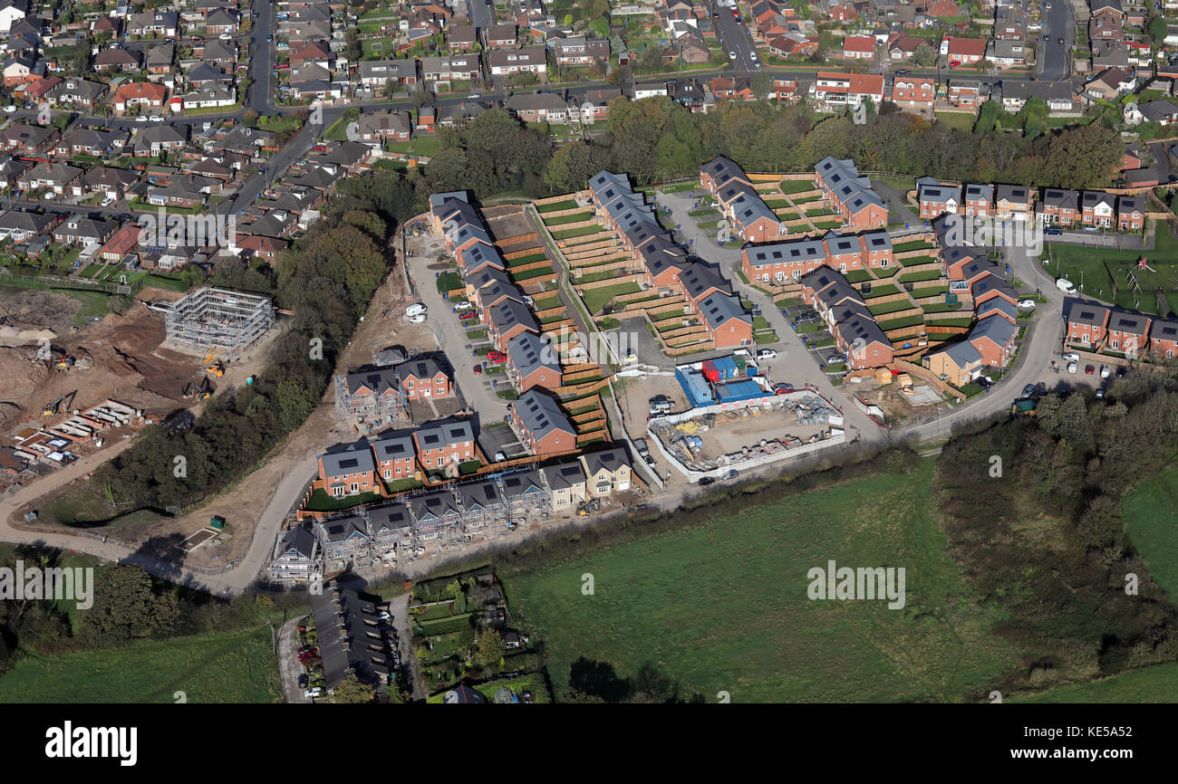 Nuove case & case costruite in Adlington, Lancashire, Regno Unito Foto Stock