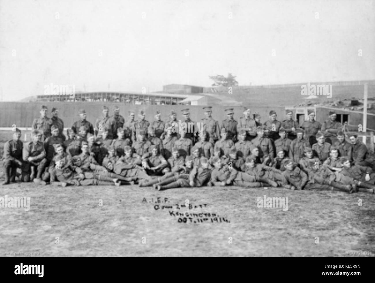 C Company Australian secondo battaglione 1914 AWM P00056.001 Foto Stock