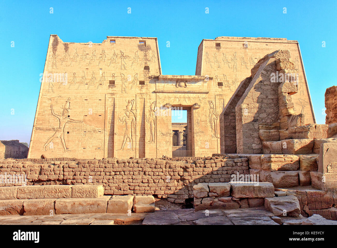 Egitto edfu Tempio di Horus Foto Stock
