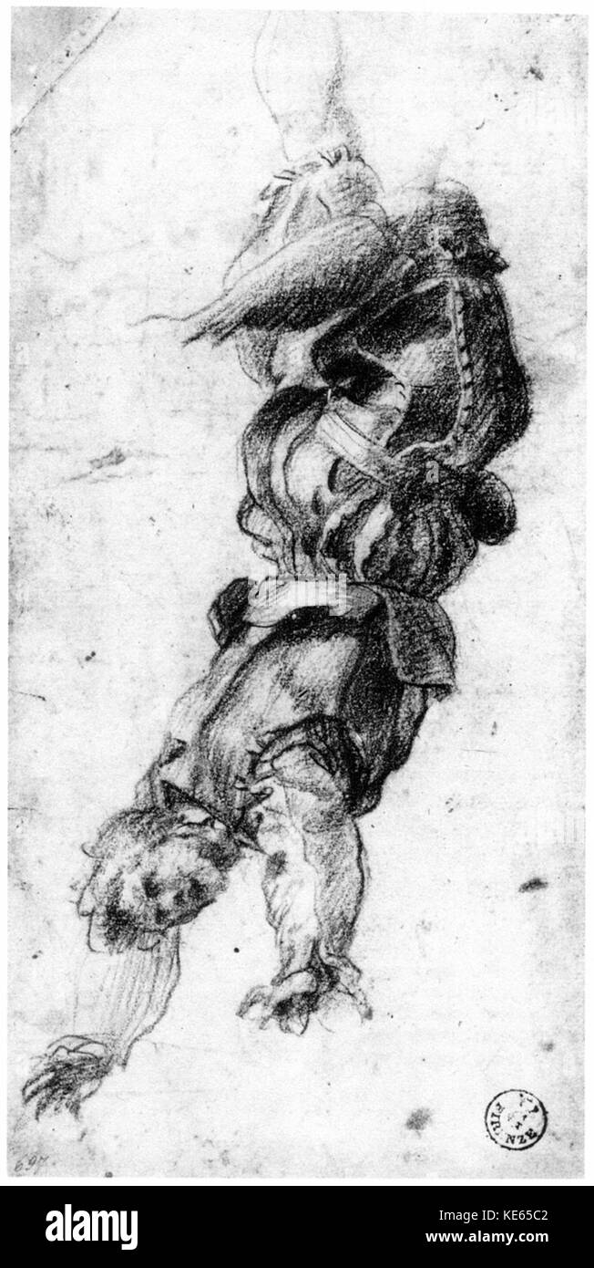 Impiccato uomini pittura infamante Andrea del sarto 2 Foto Stock