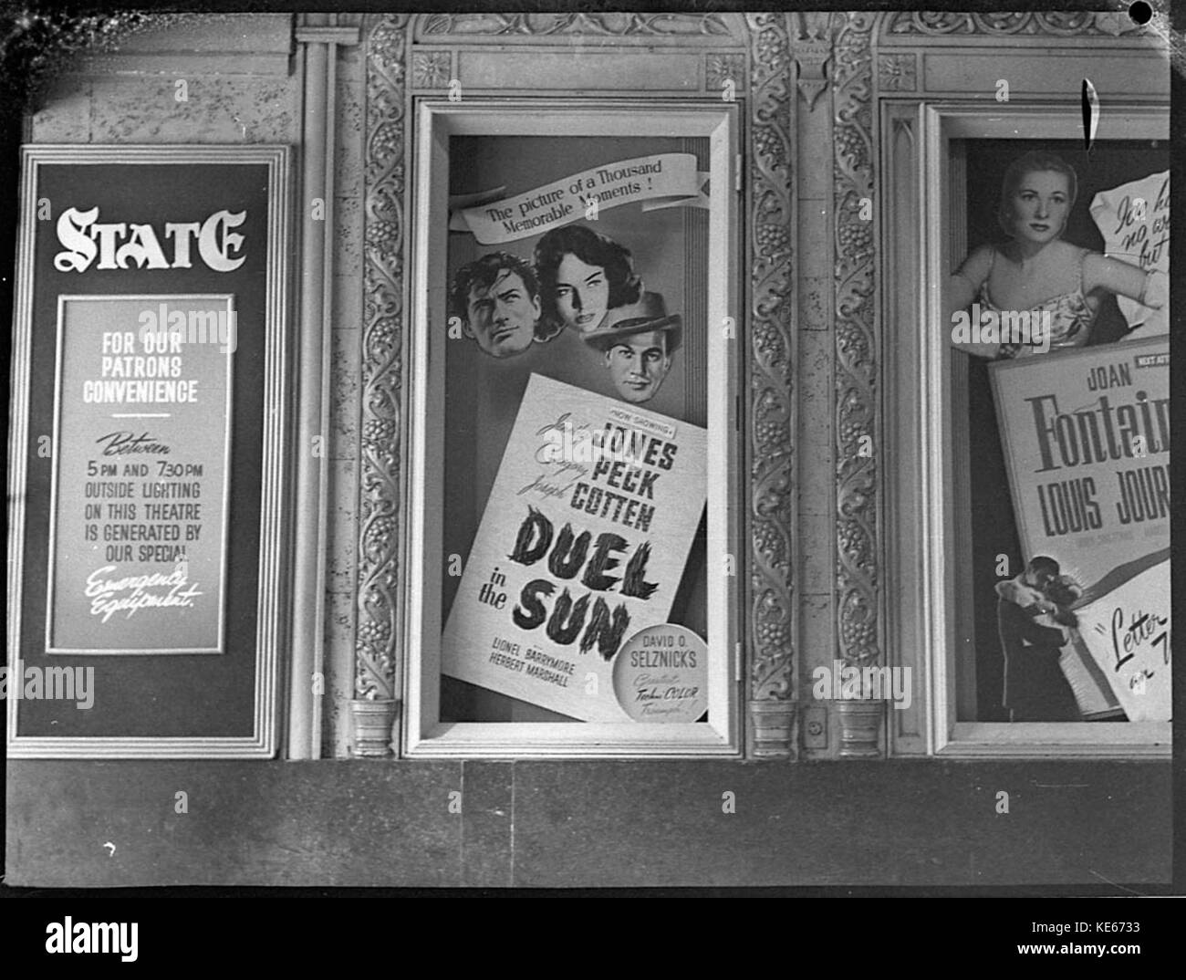 28711 Teatro di Stato Duello al sole con Jennifer Jones Gregory Peck e  Joseph Cotten Foto stock - Alamy