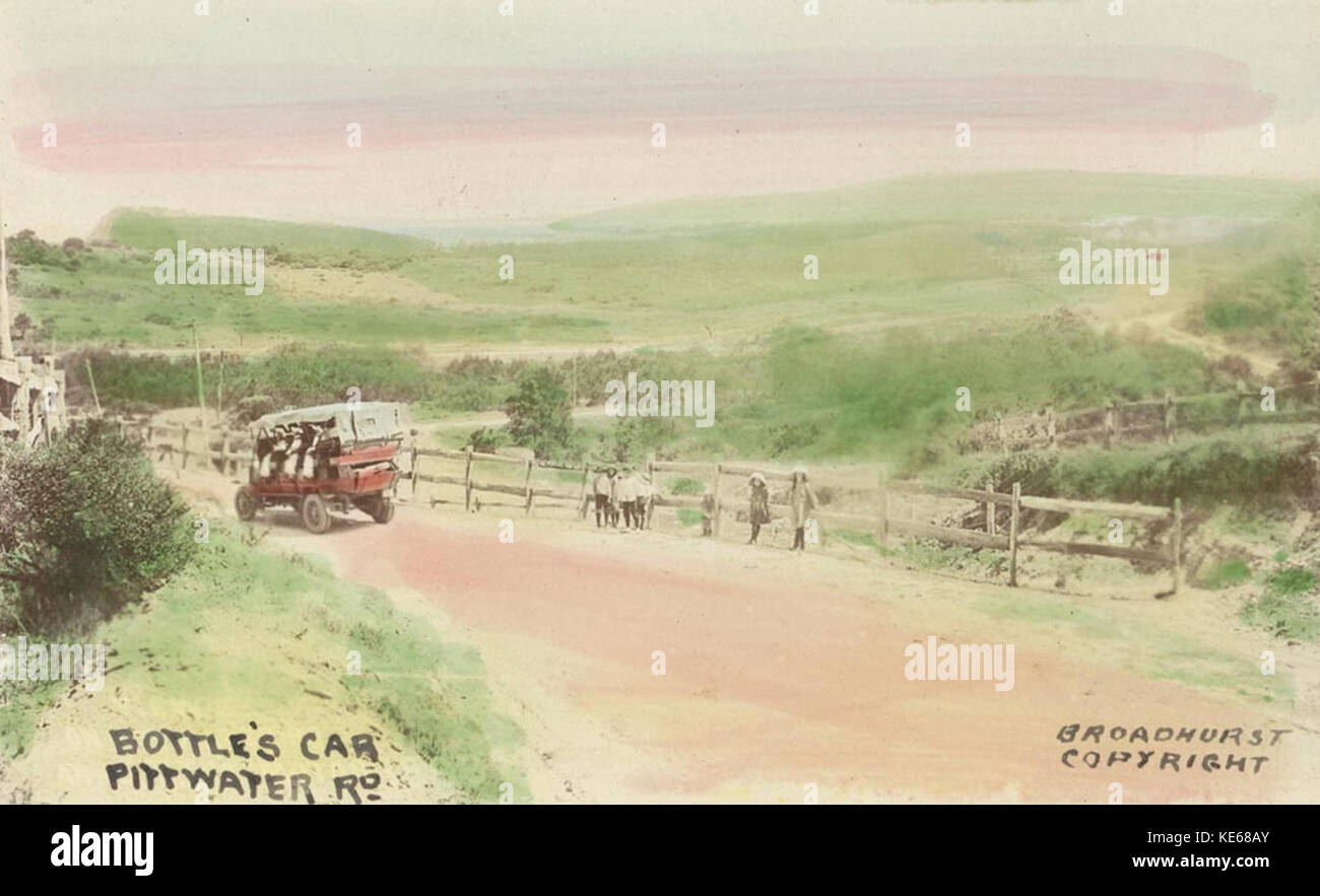 796794 bottiglie Pittwater Auto Road Foto Stock