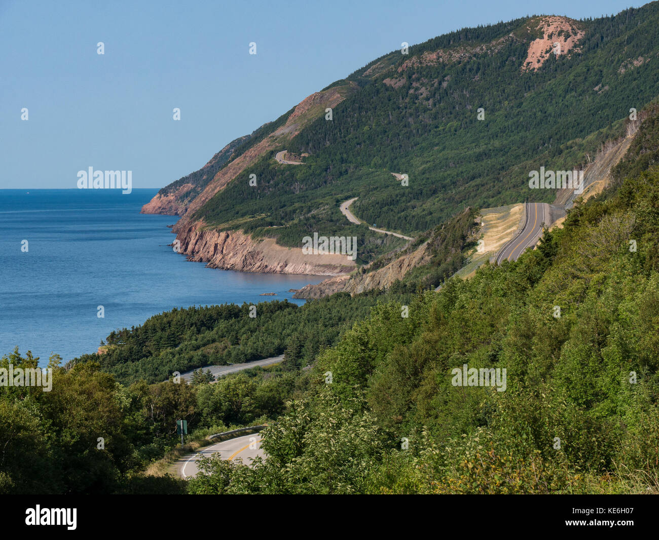 Cap Rouge, Cabot Trail, Cape Breton Istand, Nova Scotia. Foto Stock