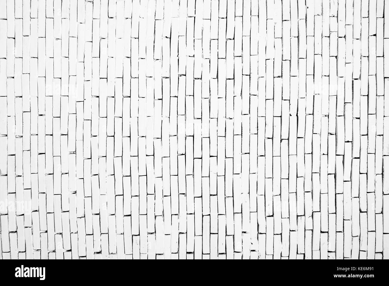 Bianco vecchio muro di mattoni sfondo texture Foto Stock