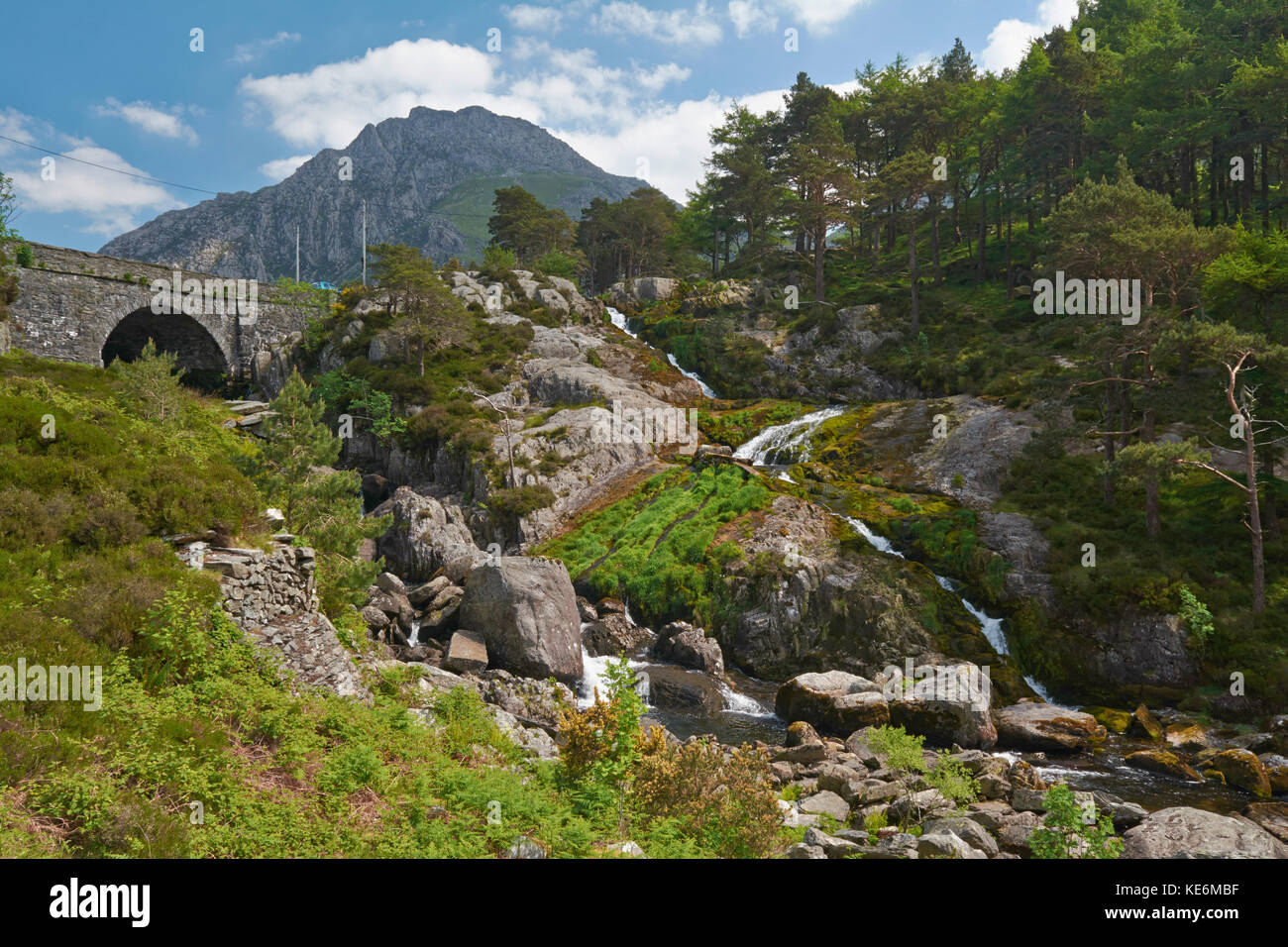 Rhaeadr Ogwen falls - Snowdonia, Wales, Regno Unito Foto Stock