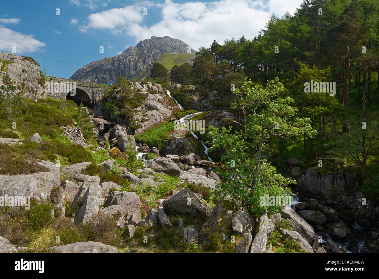 Rhaeadr Ogwen falls - Snowdonia, Wales, Regno Unito Foto Stock
