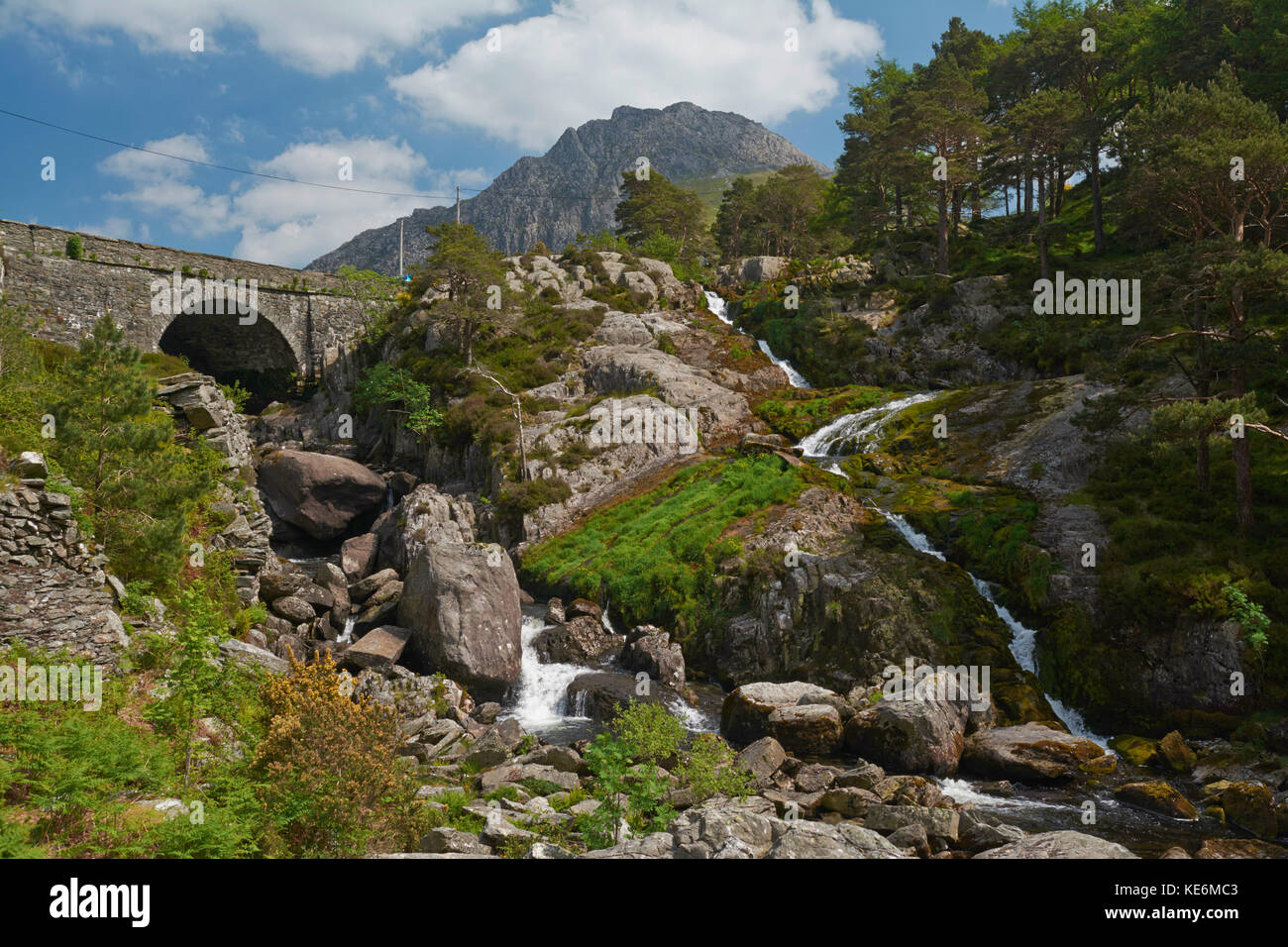 Rhaeadr Ogwen falls - Snowdonia, Wales, Regno Unito Foto Stock