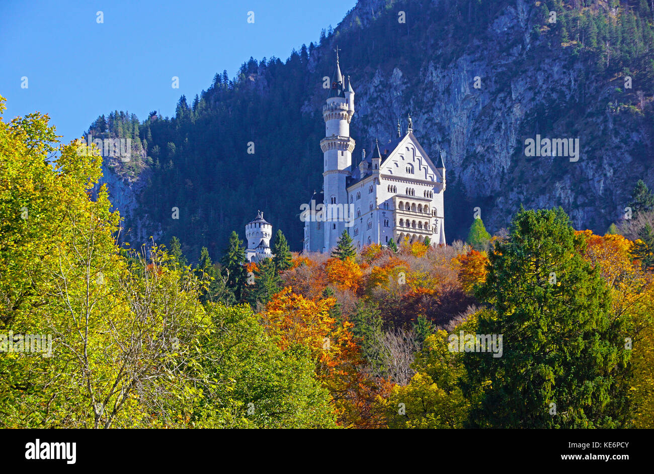 Il castello di Neuschwanstein Foto Stock