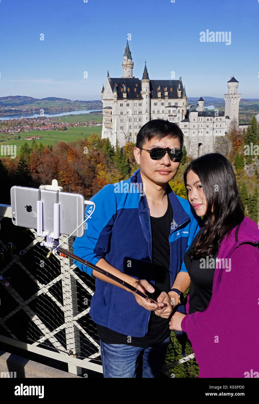 Il Castello di Neuschwanstein Foto Stock