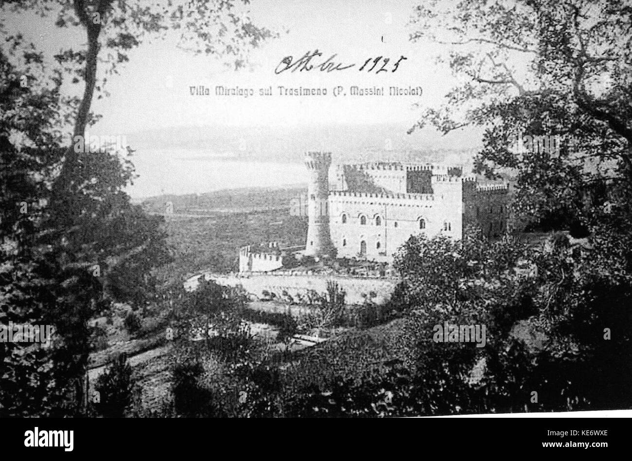 Villa Miralago sul Trasimeno Foto Stock