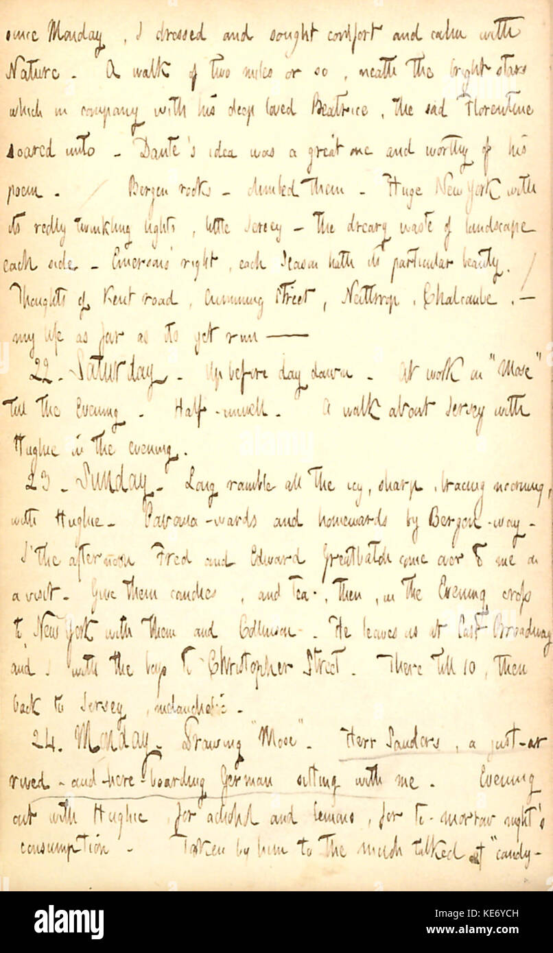 Thomas Butler Gunn Diaries Volume 1, pagina 66, 21 Dicembre 24, 1849 Foto Stock