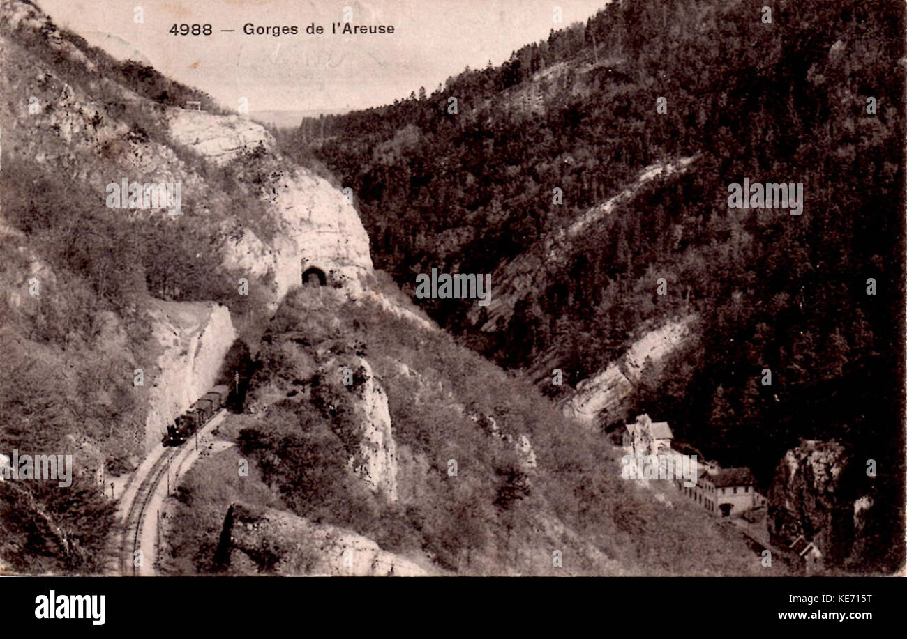 Gorges de l'Areuse 1921 Foto Stock