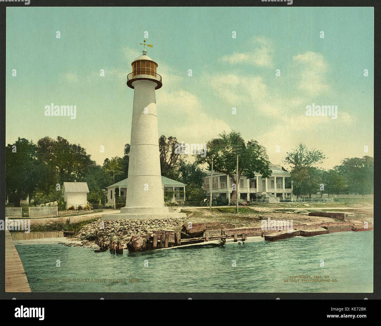 La luce di Biloxi, Biloxi Miss LCCN2008679559 Foto Stock