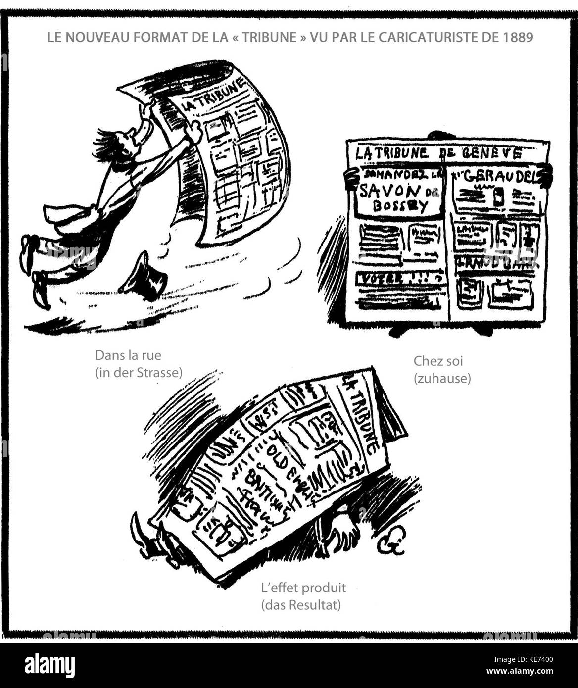TdG caricatura 1889 grand format Foto Stock