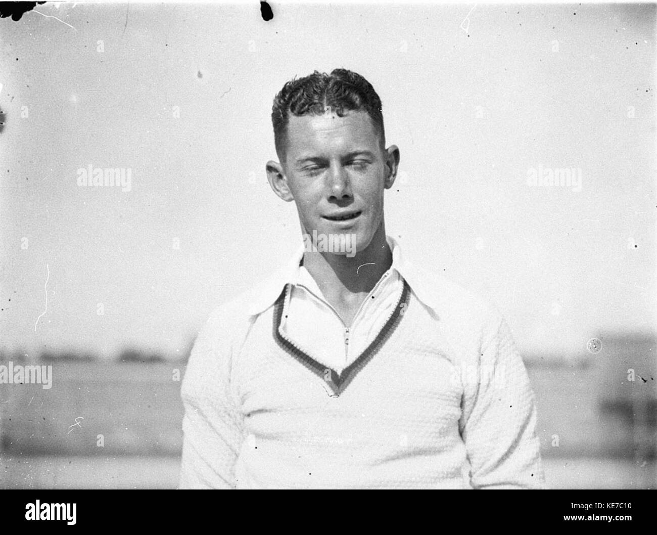 50658 Ritratto di cricketer WA Bill Brown Foto Stock