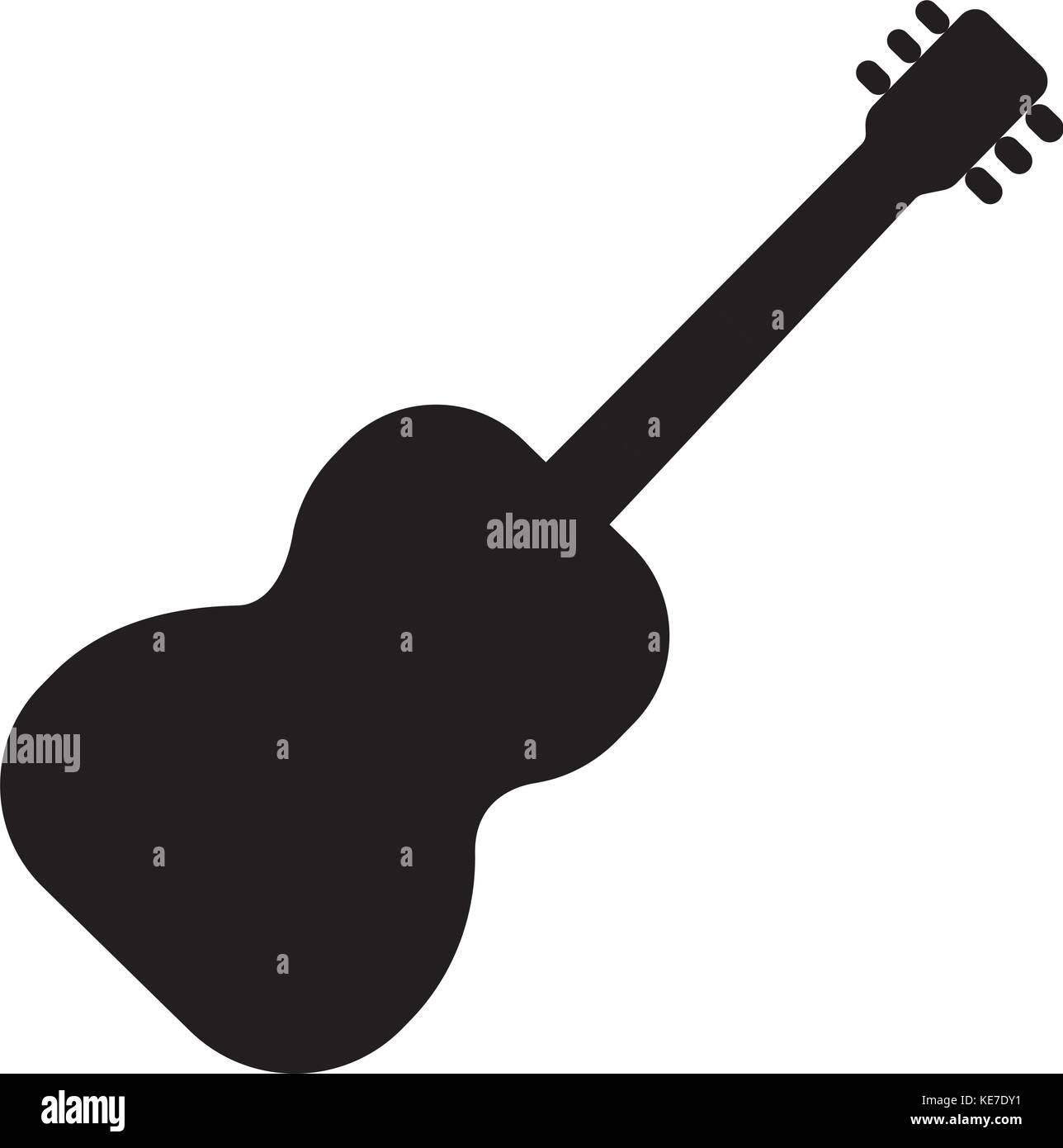 Chitarra flamenco 2 Icona, illustrazione vettoriale, segno nero su sfondo isolato Illustrazione Vettoriale