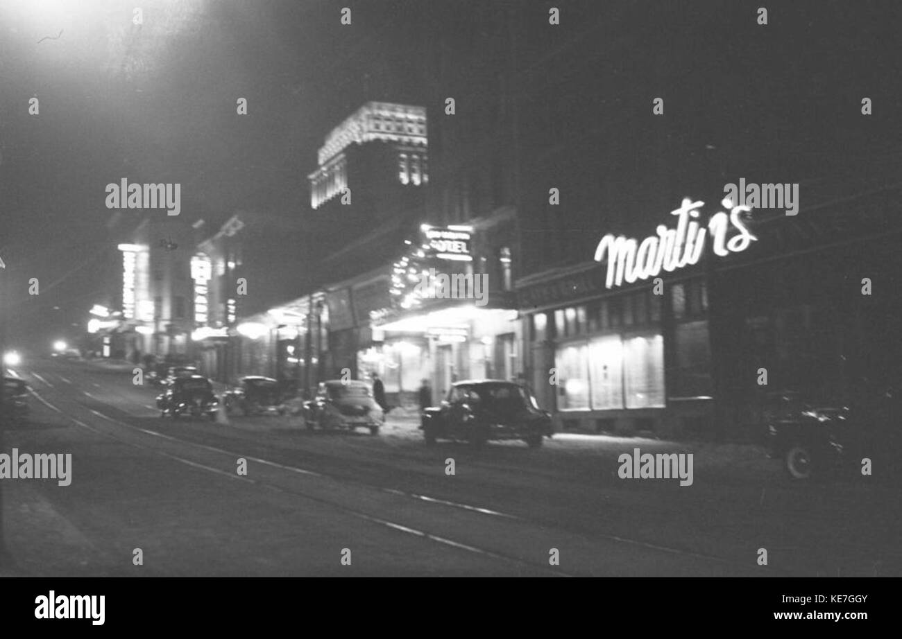 Vista. Montreal di notte BAnQ P48S1P14487 Foto Stock